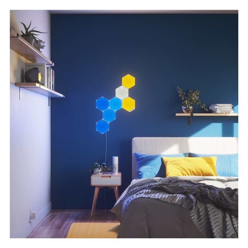 Nanoleaf - KOMPLEKTAS 9x LED RGB Pritemdoma panelė SHAPES HEXAGON LED/2W/230V 1200-6500K Wi-Fi