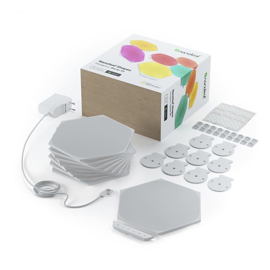 Nanoleaf - KOMPLEKTAS 9x LED RGB Pritemdoma panelė SHAPES HEXAGON LED/2W/230V 1200-6500K Wi-Fi