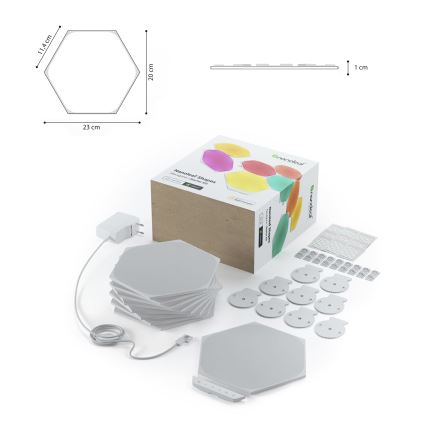 Nanoleaf - KOMPLEKTAS 9x LED RGB Pritemdoma panelė SHAPES HEXAGON LED/2W/230V 1200-6500K Wi-Fi