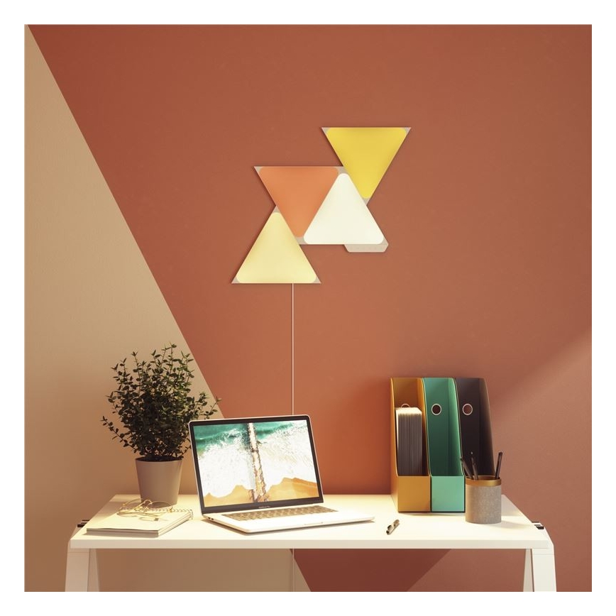 Nanoleaf NL47-2002TW-4PK - 4 Rinkinys LED RGB pritemdomas skydelis TRIANGLES LED / 1,5W Wi-Fi
