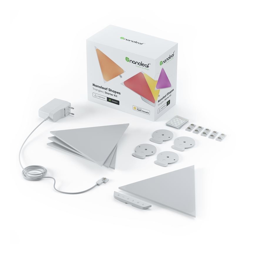 Nanoleaf NL47-2002TW-4PK - 4 Rinkinys LED RGB pritemdomas skydelis TRIANGLES LED / 1,5W Wi-Fi
