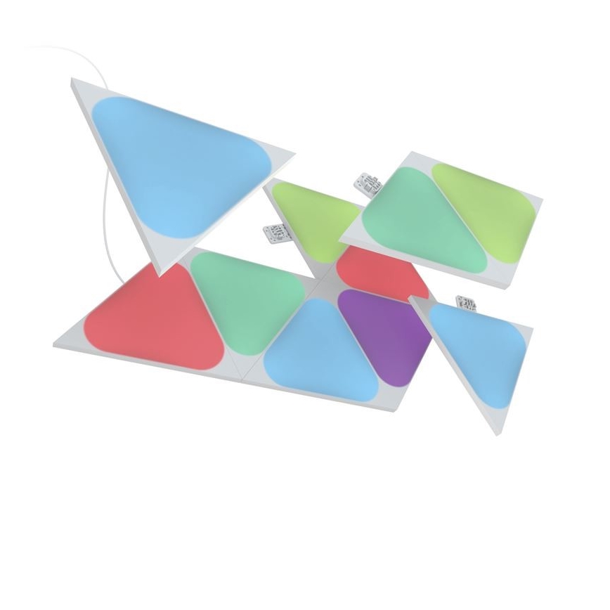 Nanoleaf NL48-1001TW-10PK - RINKINYS 10 vnt. LED RGB Pritemdomos panelės TRIANGLES LED/0,5 Wi-Fi