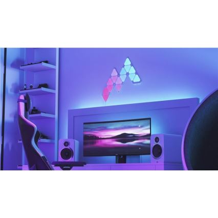 Nanoleaf NL48-1001TW-10PK - RINKINYS 10 vnt. LED RGB Pritemdomos panelės TRIANGLES LED/0,5 Wi-Fi