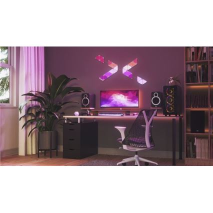 Nanoleaf NL48-1001TW-10PK - RINKINYS 10 vnt. LED RGB Pritemdomos panelės TRIANGLES LED/0,5 Wi-Fi