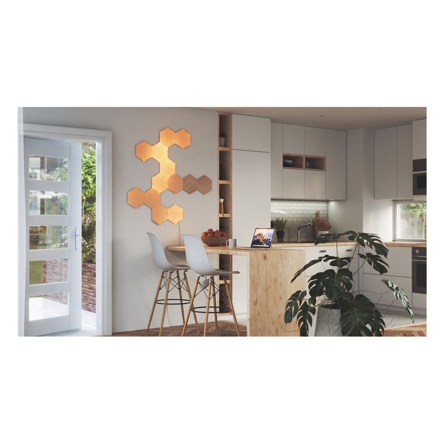 Nanoleaf - KOMPLEKTAS 13x LED pritemdoma panelė HEXAGONS LED/2W/230V Wi-Fi