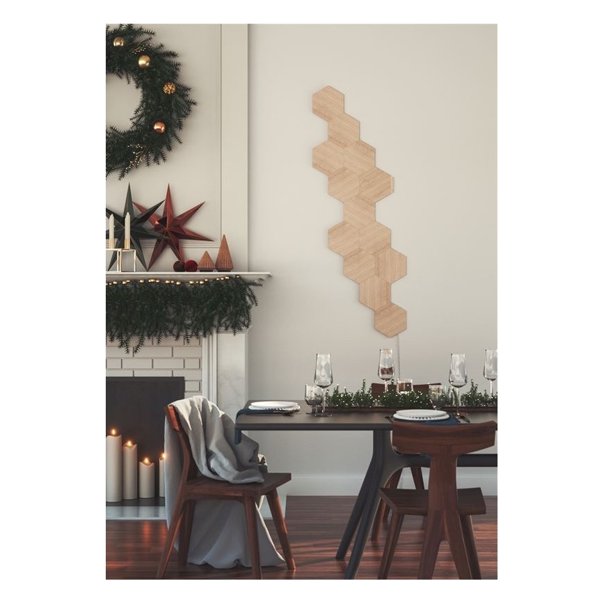 Nanoleaf - KOMPLEKTAS 13x LED pritemdoma panelė HEXAGONS LED/2W/230V Wi-Fi