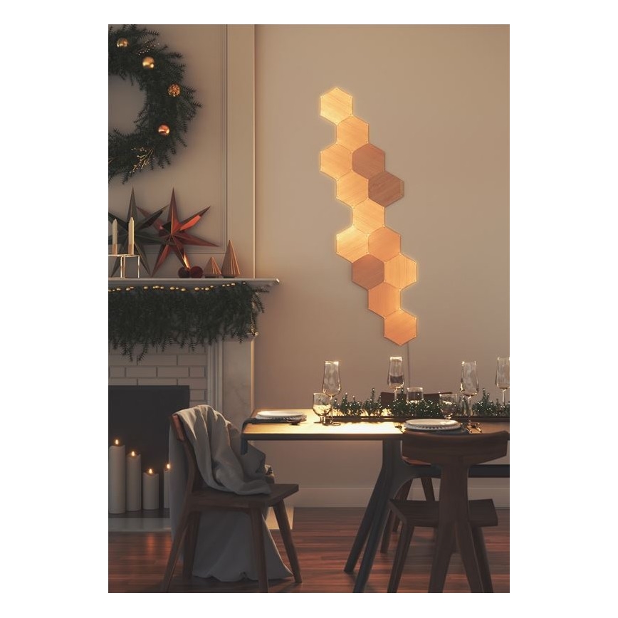 Nanoleaf - KOMPLEKTAS 13x LED pritemdoma panelė HEXAGONS LED/2W/230V Wi-Fi