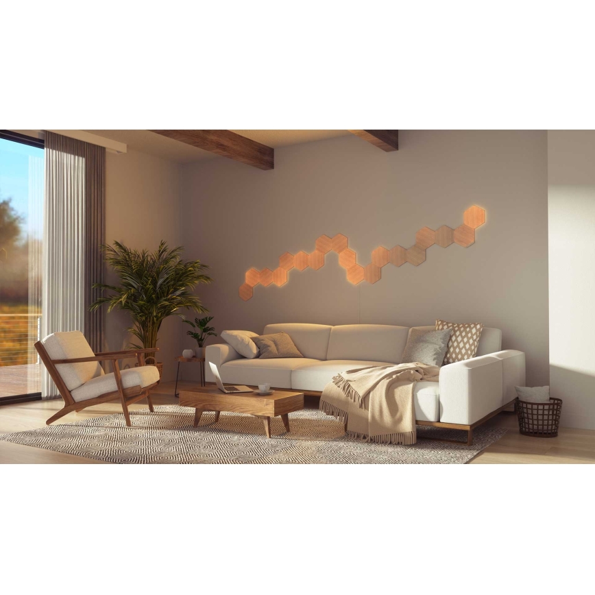 Nanoleaf - KOMPLEKTAS 13x LED pritemdoma panelė HEXAGONS LED/2W/230V Wi-Fi