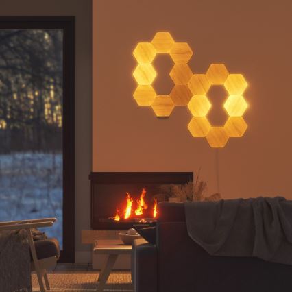 Nanoleaf - KOMPLEKTAS 13x LED pritemdoma panelė HEXAGONS LED/2W/230V Wi-Fi