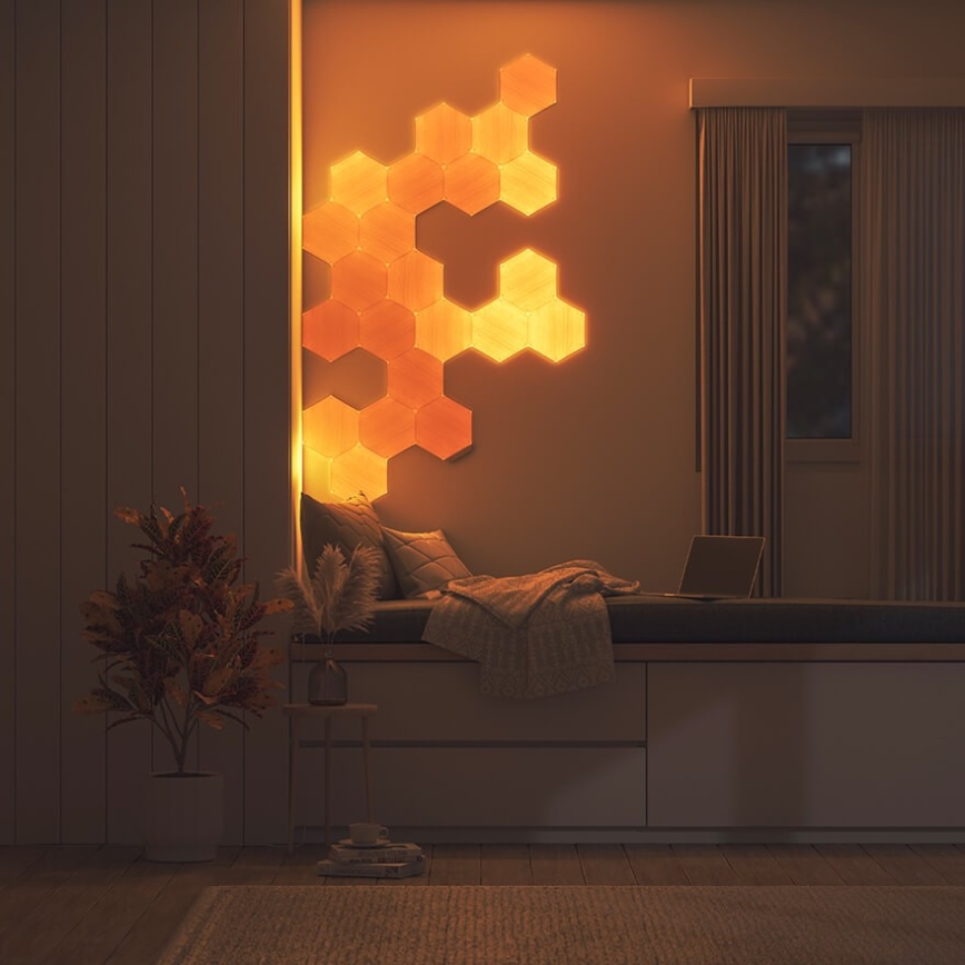 Nanoleaf - KOMPLEKTAS 13x LED pritemdoma panelė HEXAGONS LED/2W/230V Wi-Fi