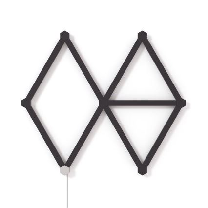 Nanoleaf - Bėginių dangtelių komplektas LINES 9 vnt. juoda matinė
