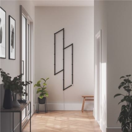 Nanoleaf - Bėginių dangtelių komplektas LINES 9 vnt. juoda matinė