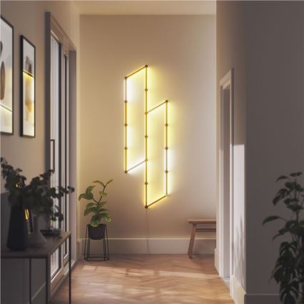 Nanoleaf - Bėginių dangtelių komplektas LINES 9 vnt. juoda matinė
