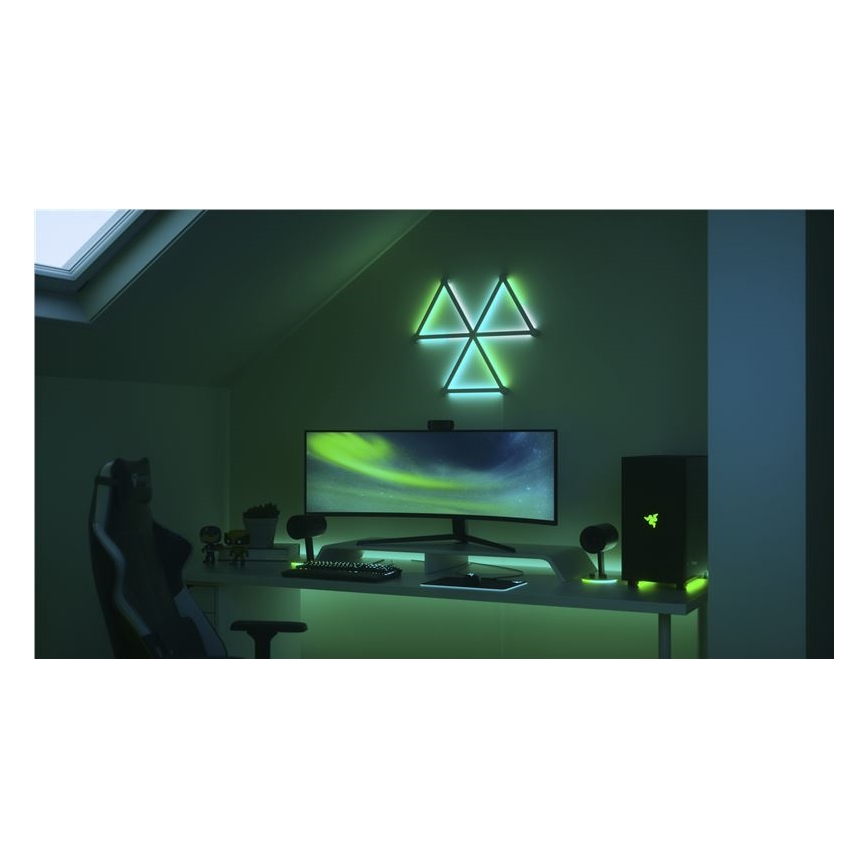 Nanoleaf - KOMPLEKTAS 9x LED RGBW Pritemdomas bėgis LINES LED/2W/230V 1200-6000K Wi-Fi
