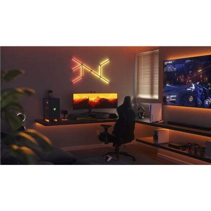 Nanoleaf - KOMPLEKTAS 9x LED RGBW Pritemdomas bėgis LINES LED/2W/230V 1200-6000K Wi-Fi