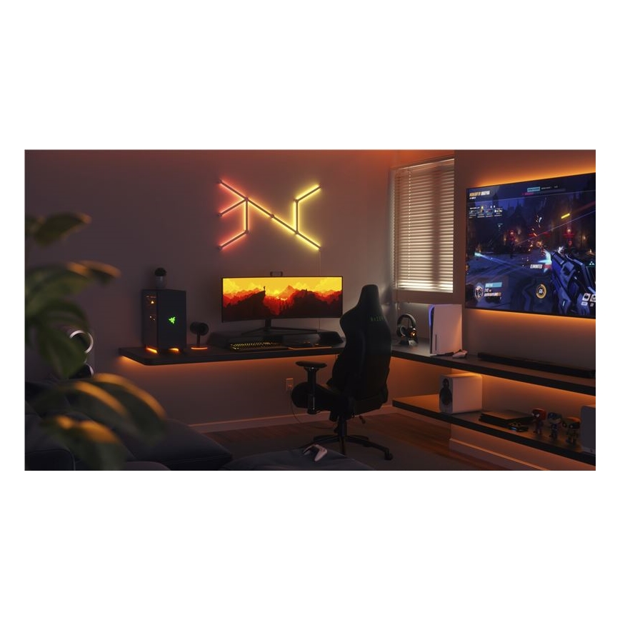 Nanoleaf - KOMPLEKTAS 9x LED RGBW Pritemdomas bėgis LINES LED/2W/230V 1200-6000K Wi-Fi