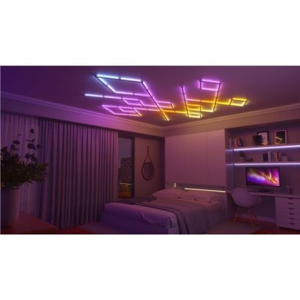 Nanoleaf - KOMPLEKTAS 9x LED RGBW Pritemdomas bėgis LINES LED/2W/230V 1200-6000K Wi-Fi