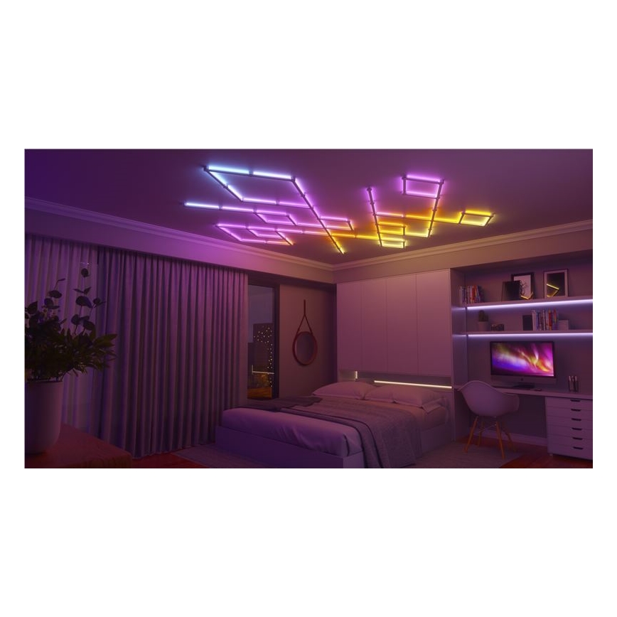Nanoleaf - KOMPLEKTAS 9x LED RGBW Pritemdomas bėgis LINES LED/2W/230V 1200-6000K Wi-Fi