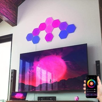 Nanoleaf - RINKINYS 15x LED RGB reguliuojamas šviesos diodų skydelis LED/2W/230V 1200-6500K Wi-Fi