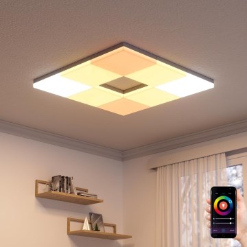 Nanoleaf - Rinkinys 3x LED RGBW pritemdomas lubinis šviestuvas SKYLIGHT LED/18W/230V + 2xLED/16W/230V 2700-6500K Wi-Fi