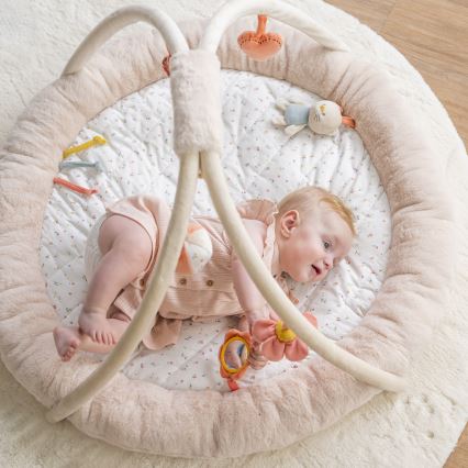 Nattou - Vaikiška antklodė, skirta žaisti su trapecija MILA, ZOE & LANA smėlio spalva