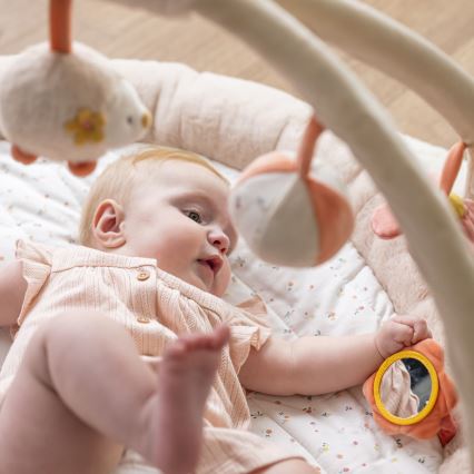 Nattou - Vaikiška antklodė, skirta žaisti su trapecija MILA, ZOE & LANA smėlio spalva
