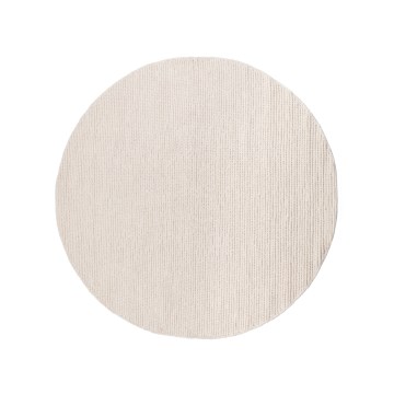 Natūralus apvalus kilimas FIR WOOL 160 cm 2600 g/m2 kreminis