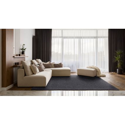 Natūralus kilimas FIR WOOL 120x170 cm 2600 g/m2 antracitas