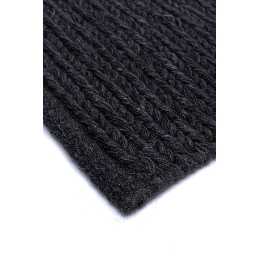 Natūralus kilimas FIR WOOL 120x170 cm 2600 g/m2 antracitas