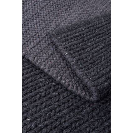 Natūralus kilimas FIR WOOL 120x170 cm 2600 g/m2 antracitas