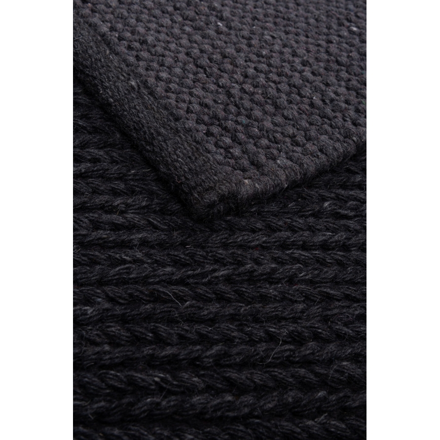 Natūralus kilimas FIR WOOL 120x170 cm 2600 g/m2 antracitas