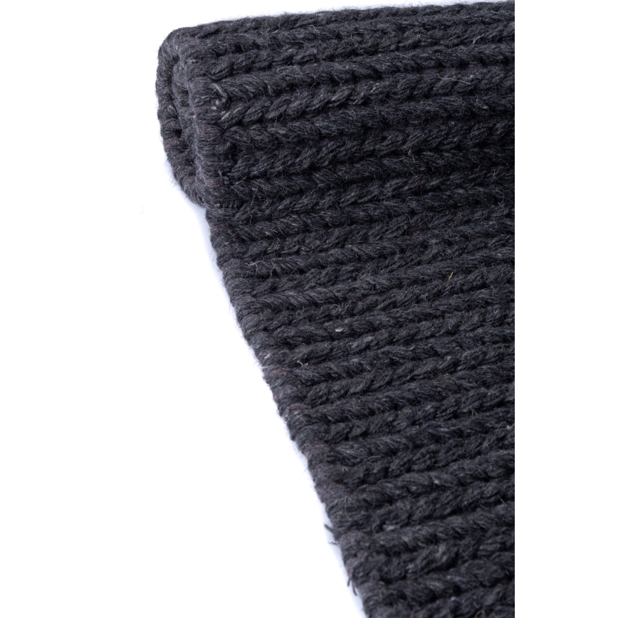Natūralus kilimas FIR WOOL 120x170 cm 2600 g/m2 antracitas