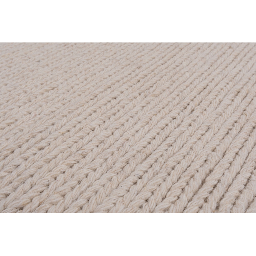 Natūralus kilimas FIR WOOL 120x170 cm, 2600 g/m2, kreminės spalvos
