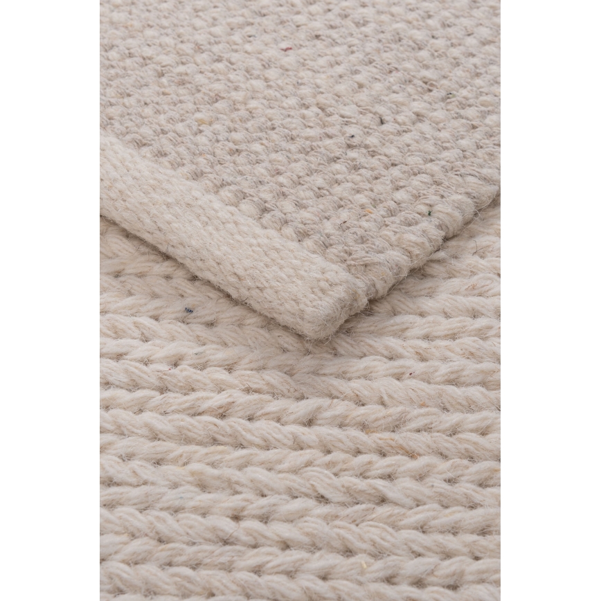 Natūralus kilimas FIR WOOL 120x170 cm, 2600 g/m2, kreminės spalvos