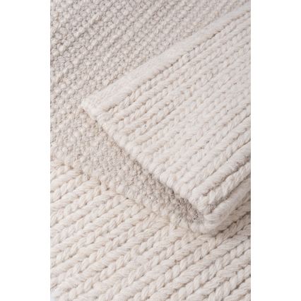 Natūralus kilimas FIR WOOL 120x170 cm, 2600 g/m2, kreminės spalvos