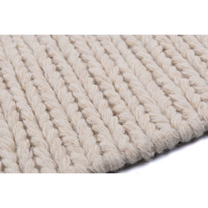 Natūralus kilimas FIR WOOL 160x230 cm 2600 g/m2 kreminės spalvos