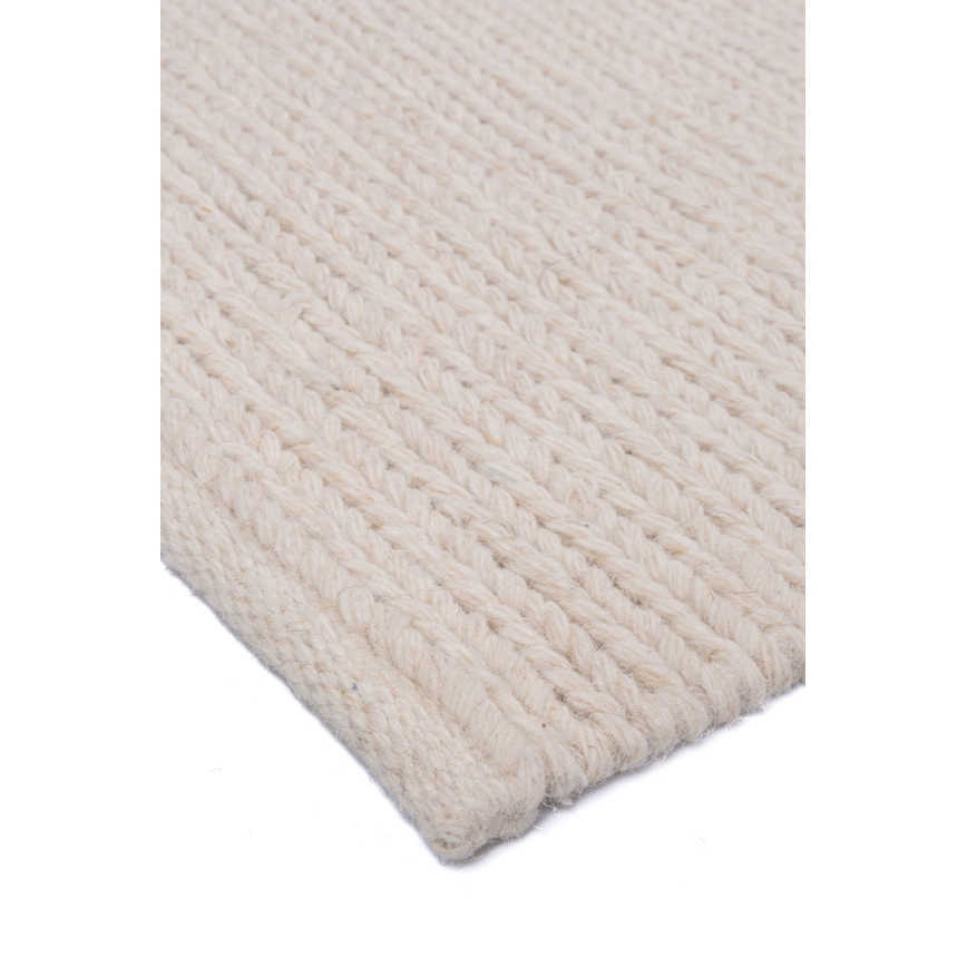 Natūralus kilimas FIR WOOL 160x230 cm 2600 g/m2 kreminės spalvos