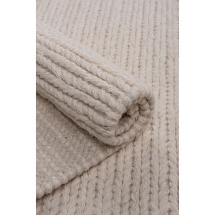 Natūralus kilimas FIR WOOL 160x230 cm 2600 g/m2 kreminės spalvos