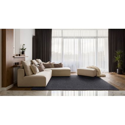Natūralus kilimas FIR WOOL 70x140 cm 2600 g/m2 antracitas