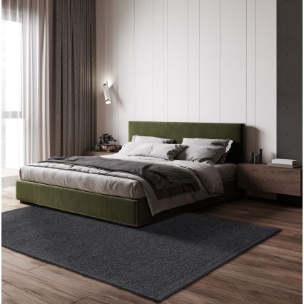 Natūralus kilimas FIR WOOL 70x140 cm 2600 g/m2 antracitas