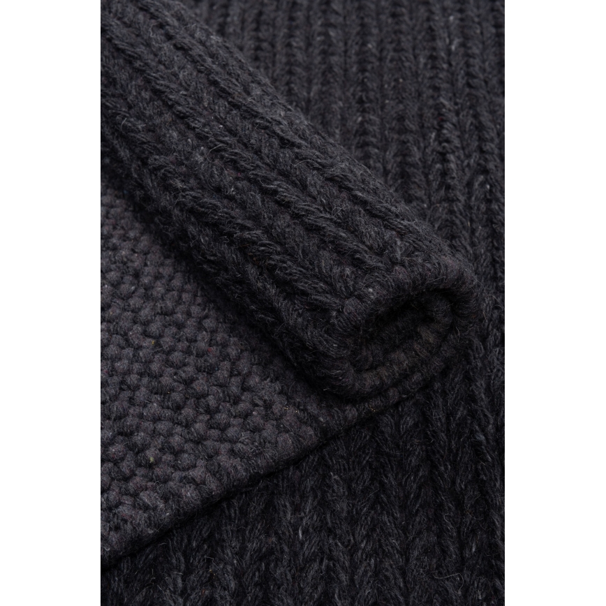 Natūralus kilimas FIR WOOL 70x140 cm 2600 g/m2 antracitas