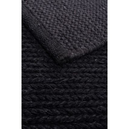 Natūralus kilimas FIR WOOL 70x140 cm 2600 g/m2 antracitas