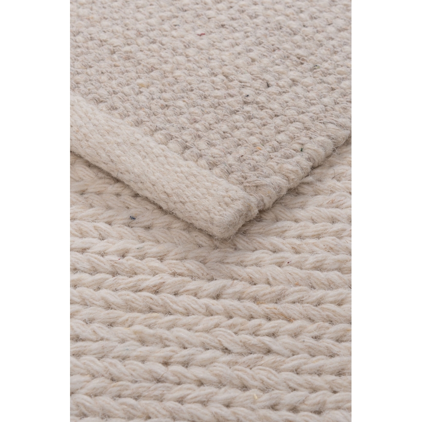 Natūralus kilimas FIR WOOL 70x140 cm 2600 g/m2 kreminis