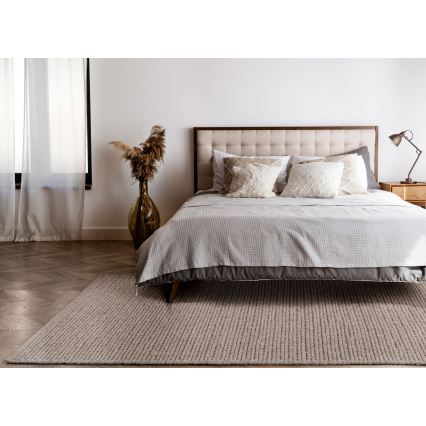 Natūralus kilimas FIR WOOL 70x140 cm 2600 g/m2 smėlinė