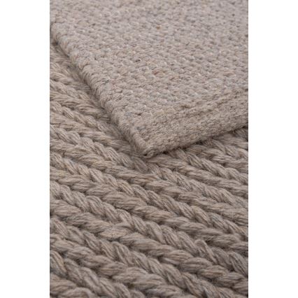 Natūralus kilimas FIR WOOL 70x140 cm 2600 g/m2 smėlinė