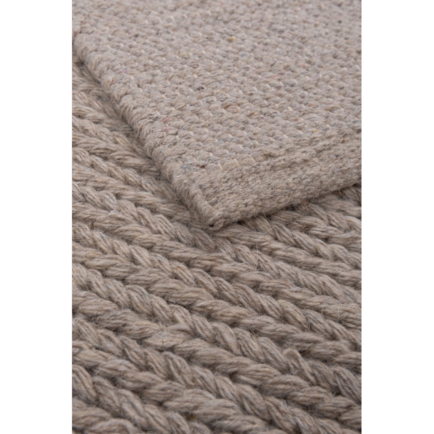 Natūralus kilimas FIR WOOL 70x140 cm 2600 g/m2 smėlinė