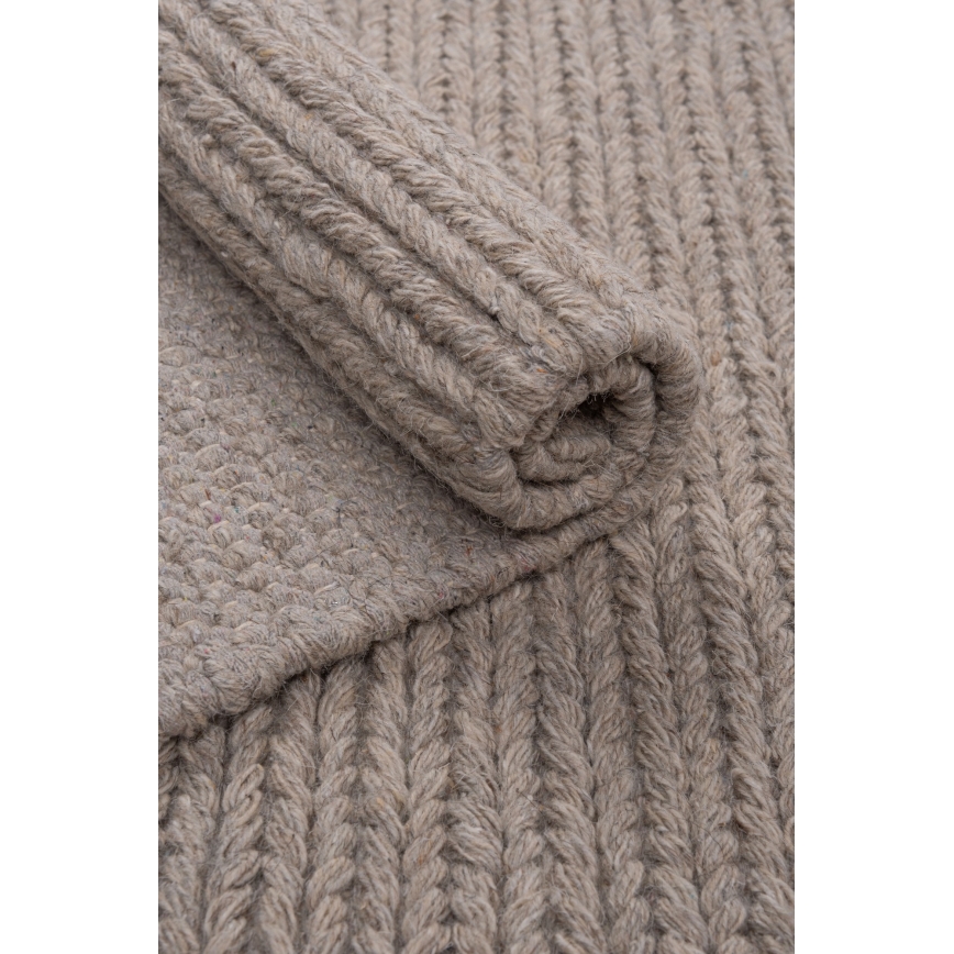 Natūralus kilimas FIR WOOL 70x140 cm 2600 g/m2 smėlinė