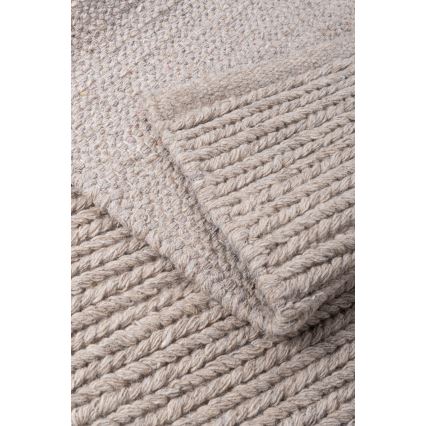 Natūralus kilimas FIR WOOL 70x140 cm 2600 g/m2 smėlinė