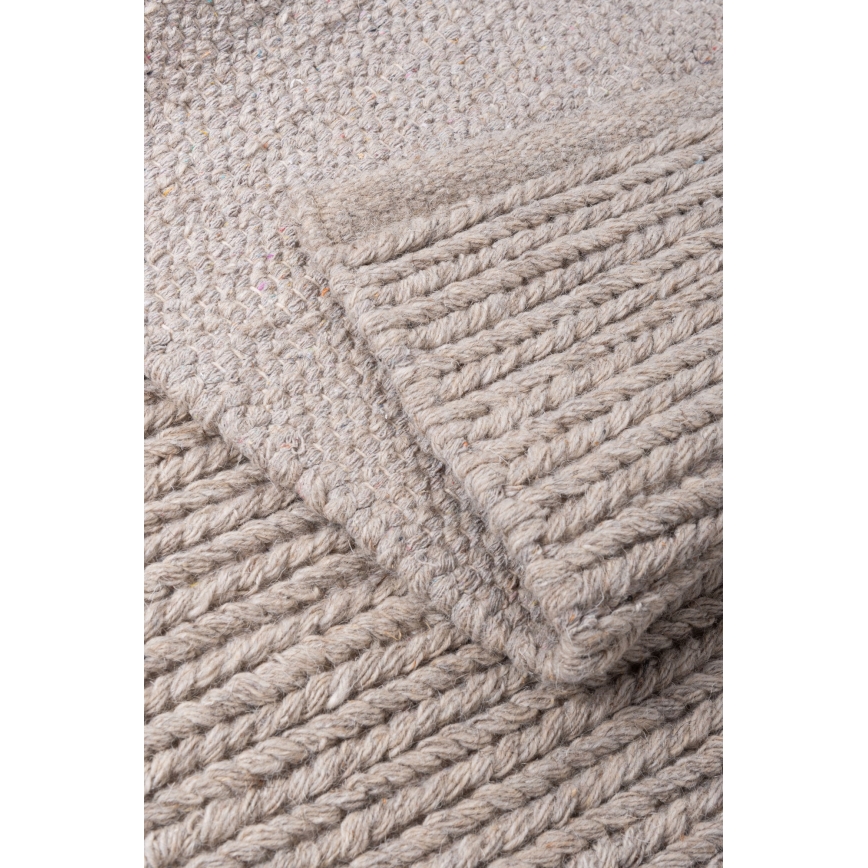 Natūralus kilimas FIR WOOL 70x140 cm 2600 g/m2 smėlinė