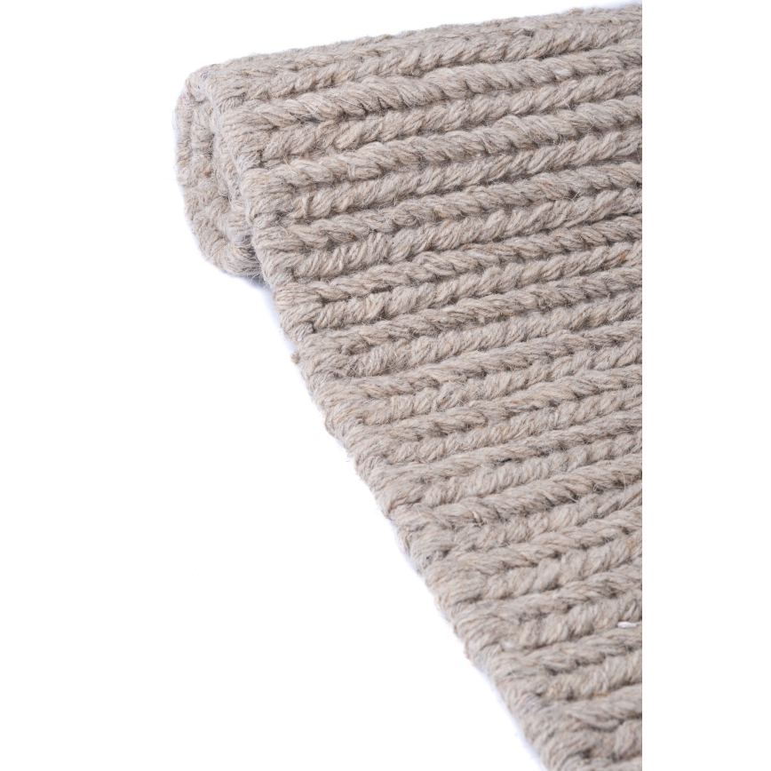 Natūralus kilimas FIR WOOL 70x140 cm 2600 g/m2 smėlinė